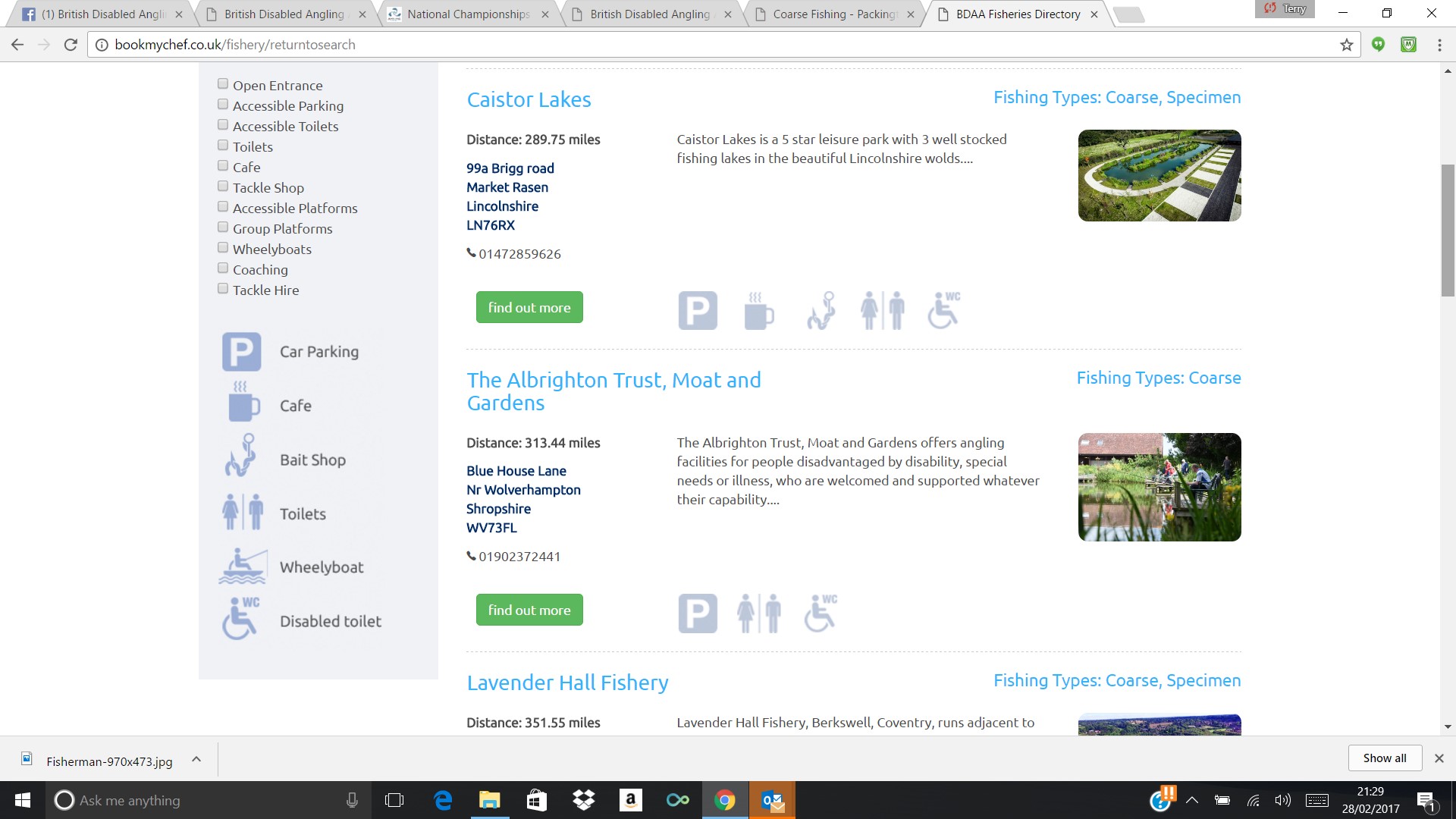 We are looking for fisheries